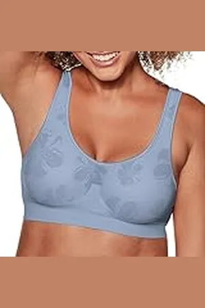Bali Comfort Revolution Df3488-Sujetador sin Aros Sujetador, Opaco, Blue Flight Tropic-Pluma estilográfica, L para Mujer