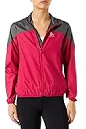 Odlo Jacket Element Light Chaqueta, Mujer, cerise - graphite grey, XS