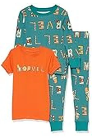 Amazon Marvel Conjuntos de pijamas ajustados, 3 Piezas Bebé Niño, , 18 meses