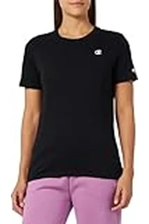 Champion Legacy Basics W-Jersey de algodón Ligero S-S Regular Crewneck Camiseta, , L para Mujer