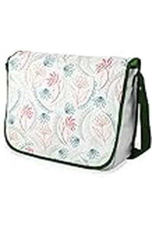 Bonamaison Bolso escolar de mensajero impreso digitalmente con correa caqui para estudiantes, bolsa cruzada, bolsa de mensajero, bolsa de hombro para la escuela, vuelta a la escuela, tamaño: 29 x 36