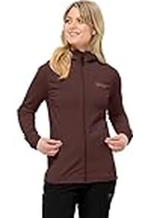 Jack Wolfskin Baiselberg Hooded FZ W Chaqueta Polar, Granate Oscuro, XL para Mujer