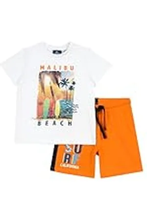 chicco Conjunto Bebé con Camiseta y Pantalones Cortos con Cintura Elástica, con Gráficos Modernos y a la Moda, 100% Algodón, Lavable en Lavadora, Ropa Niño y Chico, Diseñado en Italia
