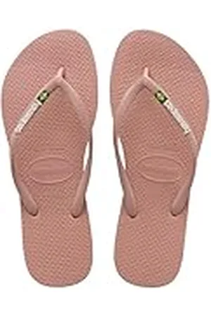 Havaianas Slim Brasil Logo, Chanclas Cómodas, Duraderas y Ligeras, Homenaje a Brasil, Bandera en Tiras y Suela, Mujer