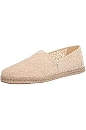 TOMS Alpargata Rope, Mocasín Plano Mujer, Encaje Natural de Ramillete, 37 EU