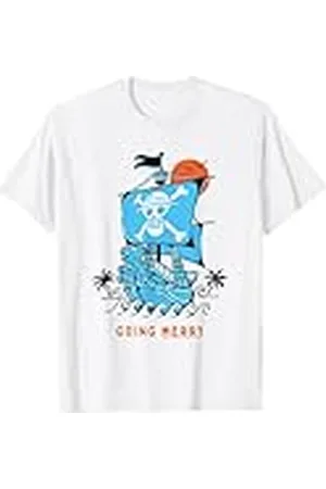 Onepiece Going Merry Ship Sombrero de Paja Piratas Mono D Luffy Camiseta