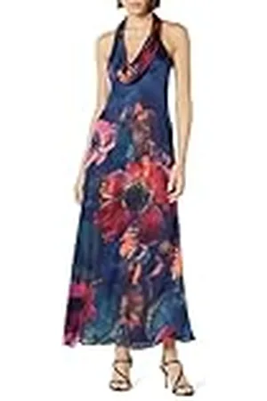 THE DROP Vestido para Mujer, Largo con Cuello Drapeado, , XXL Grande
