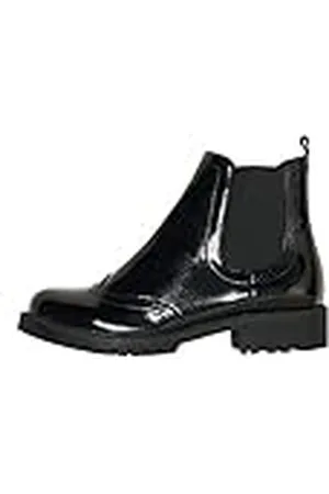 VERO MODA VMGLORIATHEA Boot, Botas Cortas al Tobillo Mujer, Detail: Patent Black, 36 EU