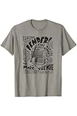Fender Corona CA Guitar And Amp Sketch Camiseta