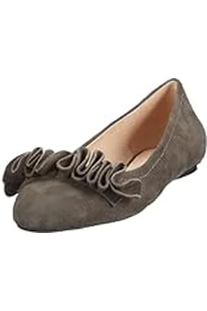 Buffalo London 210-4592 Kid Suede, Bailarinas Mujer, Gris (Grau/Grey 10), 38