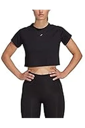 adidas Mujer AEROREADY Train Essentials 3 Bar Logo Crop Tee, , XL