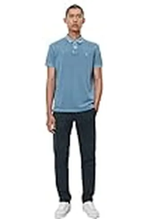 Marc O’ Polo Marc OߴPolo Hombre Polo de manga corta de algodón orgánico Regular fit, Azul (Kashmir Blue), XXL