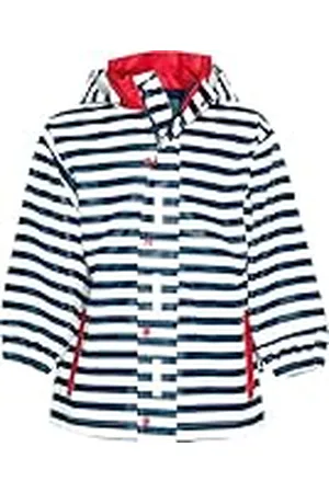 Playshoes Regenjacke Maritim, impermeable Niños, Azul (marine/weiß), 92