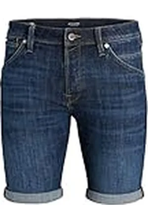 JACK & JONES PLUS irick fox-Pantalones Cortos GE 237 Pls, Vaquero Azul, 50/Grande para Hombre