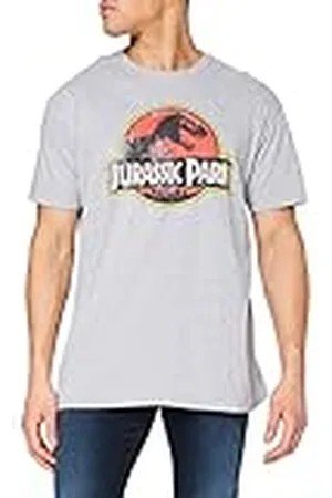 Jurassic Park Distressed Logo Camiseta, , L para Hombre