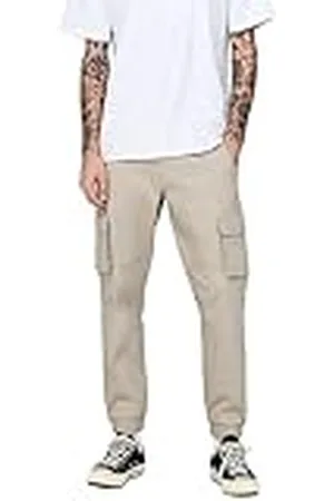 Only & Sons Onscam Stage Cuff PK 6687-Cubrepiernas Pantalón Cargo, Forro Plateado, 28W x 30L para Hombre