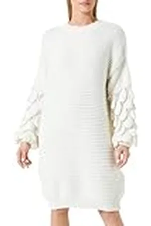 IZIA Strickkleid Vestido, Color Blanco, XS-S Mujeres