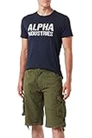 Alpha Industries Jet Pantalones Cortos Cargo, Verde (Dark Olive-142), 36 para Hombre