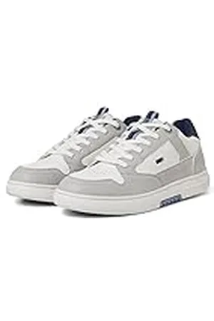 JACK & JONES JFWHEATH PU Noos, Zapatillas Hombre, Bright White/Detail:Block Vapor Blue, 45 EU
