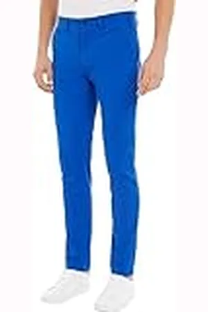 Tommy Hilfiger Men Trousers Cotton Chino, Blue (Ultra Blue), 34W / 34L