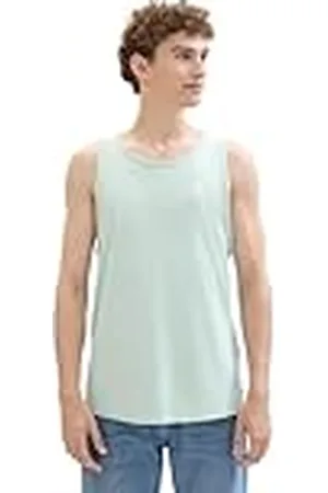 TOM TAILOR 1043178 Camiseta de Tirantes Anchos, 17549-Sea Foam, M para Hombre