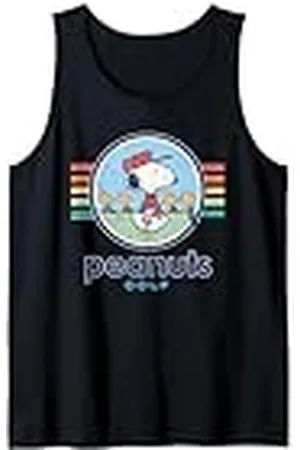 Peanuts Columpio de golf vintage de Snoopy Woodstock de verano retro Camiseta sin Mangas