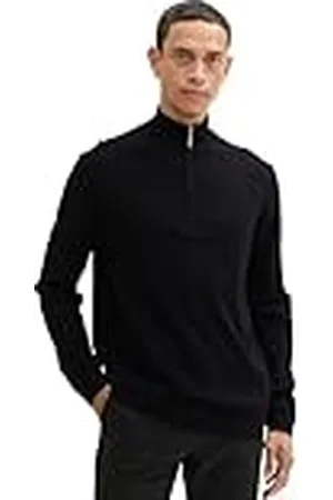 TOM TAILOR 1043268 Suéter pulóver, 29999-Black, M para Hombre