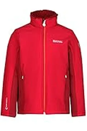 Regatta Rivendale Ii Softshell Junior - Chaqueta cortavientos con motivos reflectantes, Unisex niños, RKL100, , FR : XL (Taille Fabricant : 9-10)