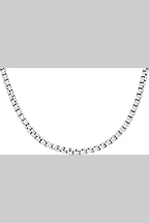 Fossil Collar para Hombre Todo apilados collar de cadena de acero inoxidable, Longitud: 460mm+50mm, Ancho: 2.8mm, JF04505040