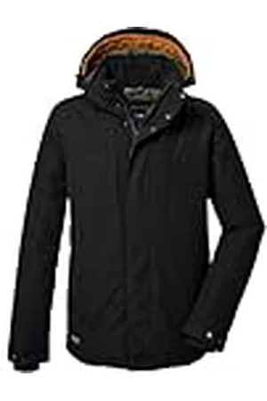 G.I.G.A. DX by killtec Hombre Chaqueta funcional/outdoor impermeable con capucha con cremallera GW 56 MN JCKT, schwarz, S, 41868-000