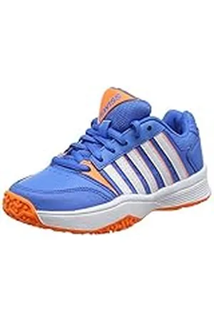 K-Swiss Court Smash Omni, Zapatillas Unisex niños, Azul/Blanco/Naranja, 28