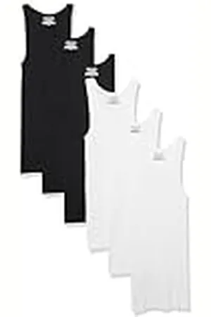 Amazon Camiseta Interior de Tirantes Hombre, Pack de 6, , XL