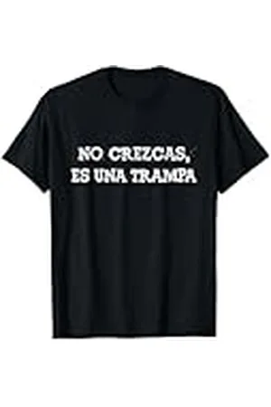 YO! Camisa Unisex Niños Adultos Frase Divertida Motivacional No Crezcas Es Una Trampa T-Shirt Manga Corta Pequeño