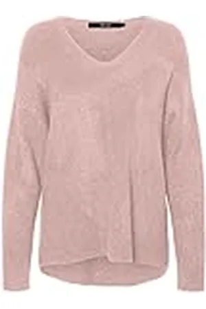 VERO MODA Vmcrewlefile Ls V-neck Blouse Noos Suéter, , S Mujer