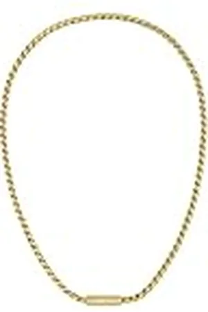 HUGO BOSS Jewelry Collar de Cadena para Hombre Colección DORAN en Amarillo con una Placa Grabada - 1580694