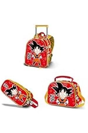 KARACTERMANIA Dragon Ball Kintoun - Mochila con Ruedas Pequeña + Estuche Portatodo Doble + Merendero