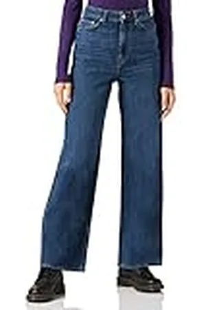 JJXX Jack&Jones JXTOKYO Wide HW CR6020 Noos Pantalones, Azul Jeans Oscuro, 26W x 30L para Mujer