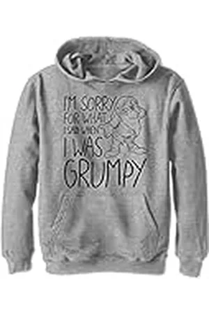 Disney Kids Princesses I Was Grumpy Youth - Sudadera con Capucha, diseño de Jaspeado, Talla M, Brezo Atlética, M