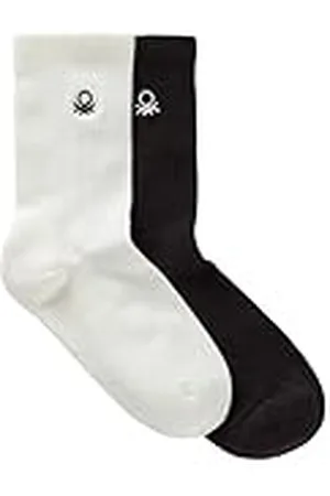 Benetton Calzini 2 Paia 6ao50702a Calcetines, Color Blanco, 12 años para Niños
