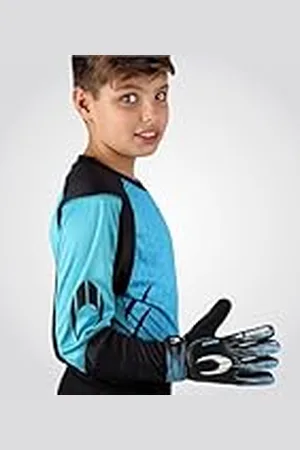 Ho soccer Conjunto de Portero Kid Keeper Set Deep-Sea Blue, Camiseta de Manga Larga con Acolchado y Pantalón Largo con Acolchado, Poliéster, Unisex niños, /Negro, 12