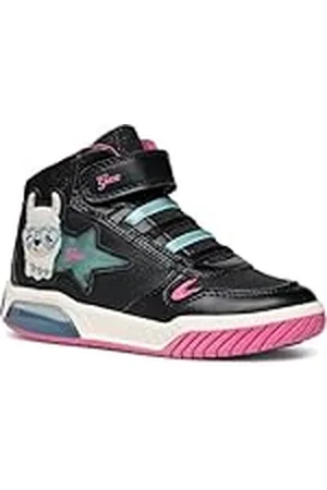 Geox J INEK Girl C, Zapatillas, Black/Aqua, 31 EU