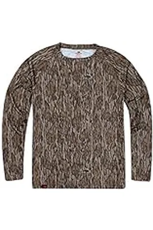 Mossy Oak Camisa de Caza para Hombre, Ropa de Camuflaje de Manga Larga
