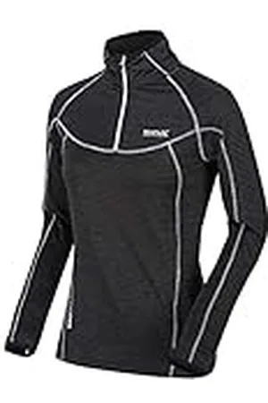 Regatta Yonder Forro Polar, Secado rápido, con Media Cremallera T-Shirts/Polos/Vests, Mujer, Black, 18