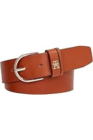 Tommy Hilfiger Women Timeless 3.5 cm Belt Leather, Multicolor (Cognac), 130