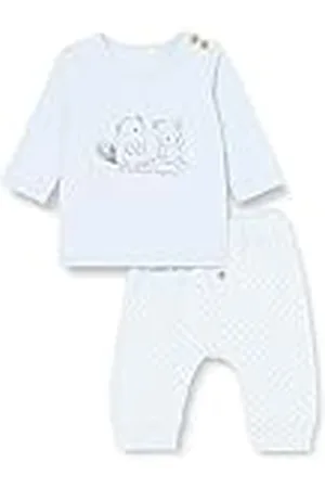 Benetton Comp(camiseta + Pantalón) 3xduak00a, Pantalones Bebé-Niños, Azul (Azzurro 62M), 56