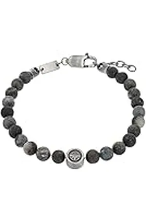 QS by s.Oliver Pulsera de acero inoxidable de los hombres de la joyería del brazo, 20+2 cm, , brújula, Viene en caja de regalo de joyería