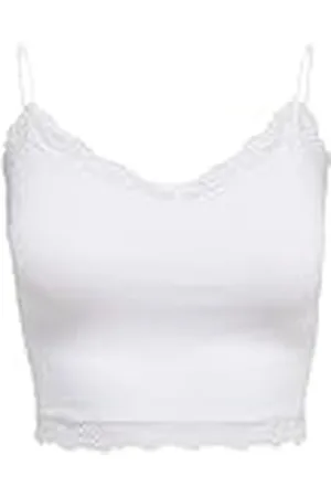 ONLY Onlvicky Lace Seamless Cropped Top Noos Camiseta sin mangas, Mujer, , S-M