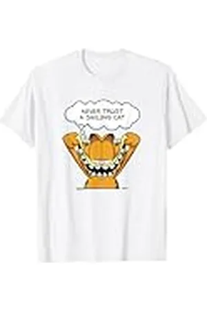 Garfield Never Trust A Smiling Cat Thought Bubble Camiseta