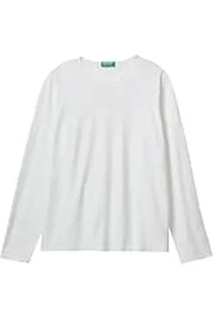 Benetton Camiseta M/L 3je1j19a9, Color Blanco, S Hombres