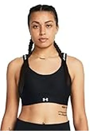 Under Armour UA Infinity High Bra Sostén deportivo para correr, sujetador cruzado en la espalda para mujer, color /blanco